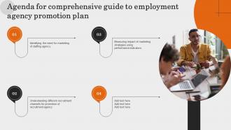 Agenda For Comprehensive Guide To Employment Agency Promotion Plan Strategy SS V