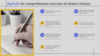 Agenda For Comprehensive Overview Of Islamic Finance Fin SS V