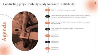 Agenda For Conducting Project Viability Study To Ensure Profitability Ppt Show Designs