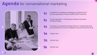Agenda For Conversational Marketing
