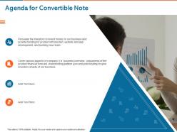 Agenda for convertible note ppt powerpoint presentation gallery example introduction