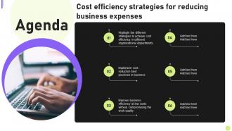 Agenda For Cost Efficiency Strategies For Reducing Business Expenses
