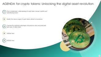 Agenda For Crypto Tokens Unlocking The Digital Asset Revolution BCT SS