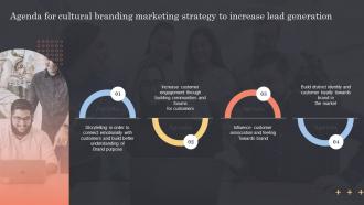 Agenda For Cultural Branding Marketing Strategy To Increase Lead Generation