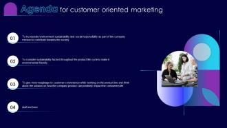 Agenda For Customer Oriented Marketing