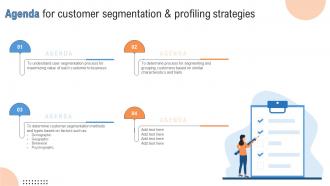 Agenda For Customer Segmentation And Profiling Strategies MKT SS V