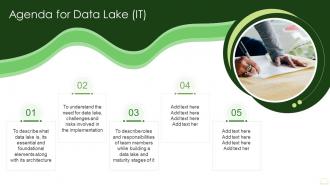 Agenda For Data Lake It Ppt Slides Designs Download