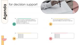 Agenda For Decision Support Ppt Powerpoint Presentation Diagram