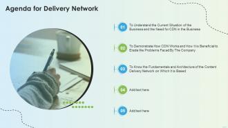 Agenda For Delivery Network Ppt Slides Background Images
