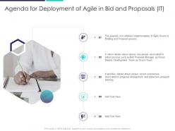 Agenda For Deployment Of Agile In Bid And Proposals IT