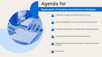 Agenda For Deployment Of Banking Omnichannel Techniques