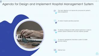 Agenda For Design And Implement Hospital Management System