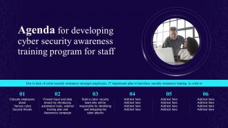 Agenda For Developing Cyber Security Awareness Training Program For Staff