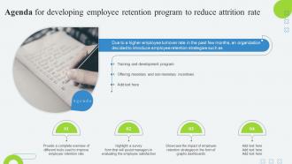 Agenda For Developing Employee Retention Program To Reduce Attrition Rate