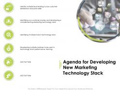 Agenda for developing new marketing performance tracking ppt example