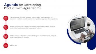 Agenda For Developing Product With Agile Teams
