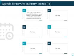 Agenda for devops industry trends it ppt diagrams