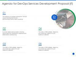 Agenda For DevOps Services Development Proposal IT DevOps Services Development Proposal IT
