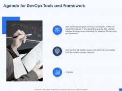 Agenda for devops tools and framework devops tools and framework it ppt template