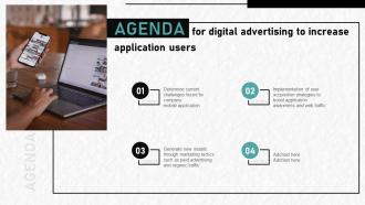 Agenda For Digital Advertising To Increase Application Users