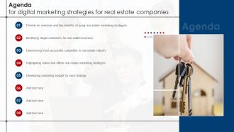 Agenda For Digital Marketing Strategies For Real Estate Companies MKT SS V