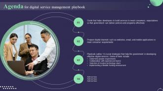 Agenda For Digital Service Management Playbook Ppt Slides Background Images