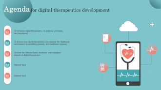 Agenda For Digital Therapeutics Development
