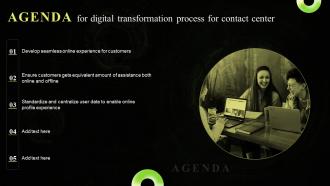 Agenda For Digital Transformation Process For Contact Center