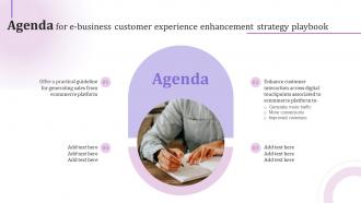 Agenda For E Business Customer Experience Enhancement Strategy Playbook