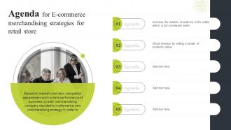 Agenda For E Commerce Merchandising Strategies For Retail Store