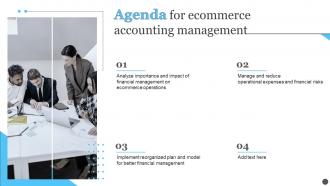 Agenda For Ecommerce Accounting Management Ppt Show Vector