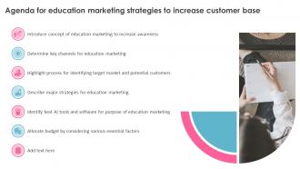 Agenda For Education Marketing Strategies To Increase Customer Base