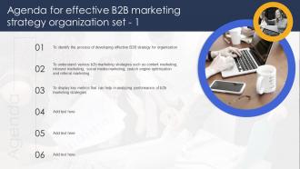 Agenda For Effective B2b Marketing Strategy Organization Set 1