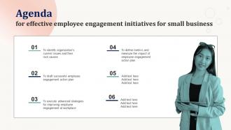 Agenda For Effective Employee Engagement Initiatives For Small Business