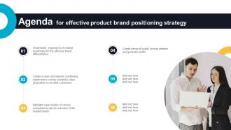 Agenda For Effective Product Brand Positioning Strategy