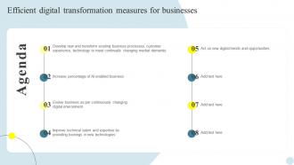Agenda For Efficient Digital Transformation Measures For Businesses