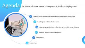 Agenda For Electronic Commerce Management Platform Deployment