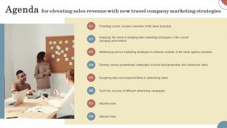 Agenda For Elevating Sales Revenue With New Travel Company Marketing Strategies Strategy SS V