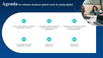 Agenda For Enhance Business Global Reach By Going Digital