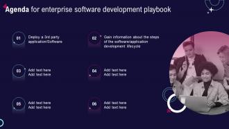 Agenda For Enterprise Software Development Playbook Ppt Slides Background Images