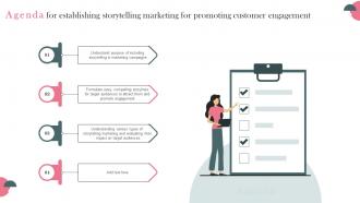 Agenda For Establishing Storytelling Marketing For Promoting Customer Engagement MKT SS V
