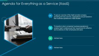 Agenda for everything as a service xaas ppt shapes