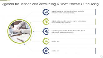Agenda for finance and accounting business process outsourcing