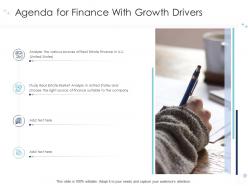 Agenda for finance with growth drivers
