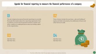 Agenda For Financial Reporting To Measure The Financial Performance Of A Company