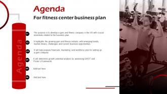 Agenda For Fitness Center Business Plan BP SS