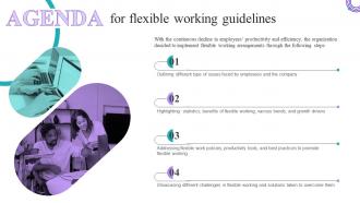 Agenda For Flexible Working Guidelines Ppt Slides Background Images