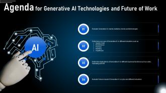 Agenda For Generative Ai Technologies And Future Of Work AI SS V