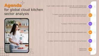 Agenda For Global Cloud Kitchen Sector Analysis Ppt Diagram Images