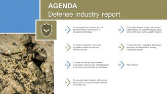 Agenda For Global Defense Industry Report IR SS
